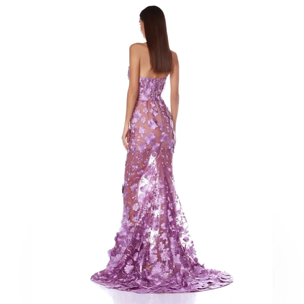 Bronx and Banco Purple Floral Maxi Dress - Picture 3 of 8